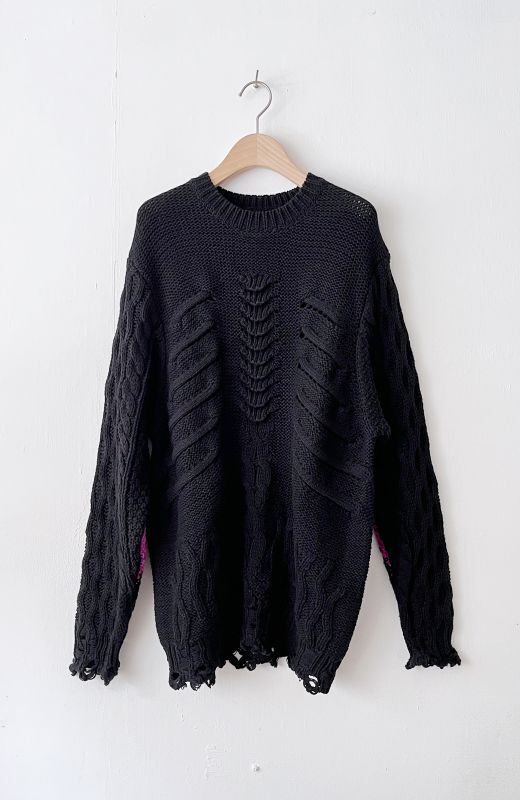 Rib Cable Knit/Oversized