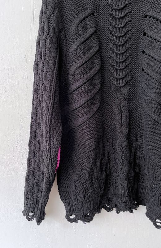 Rib Cable Knit/Oversized