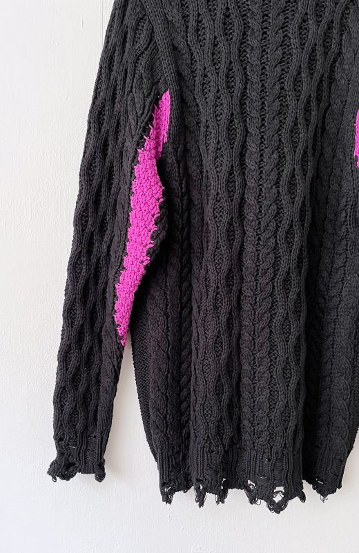 Rib Cable Knit/Oversized