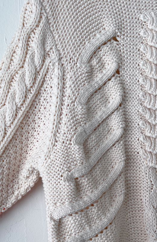 Rib Cable Knit/Oversized