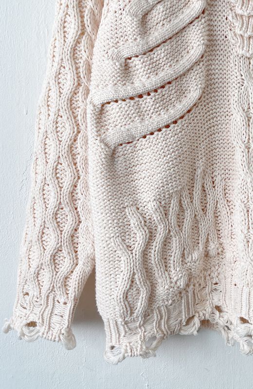 Rib Cable Knit/Oversized