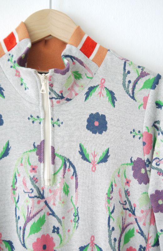 Flower Ornament Jersey Dress