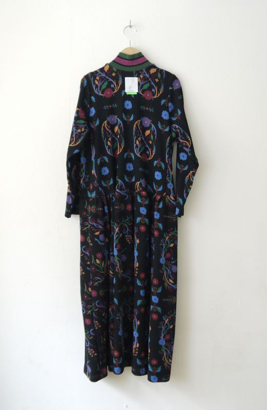 Flower Ornament Jersey Dress