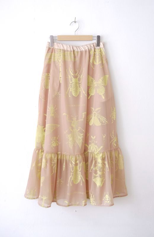Insect lace flare skirt