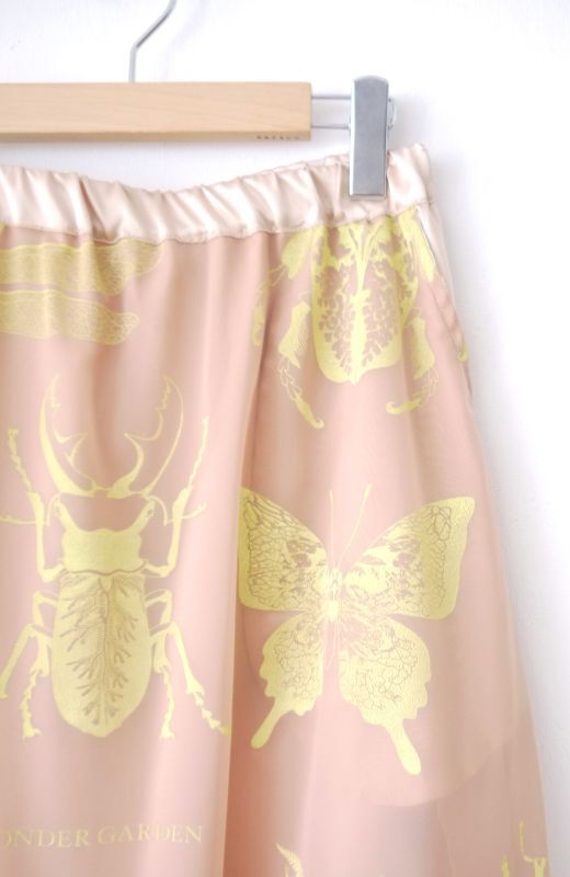 Insect lace flare skirt