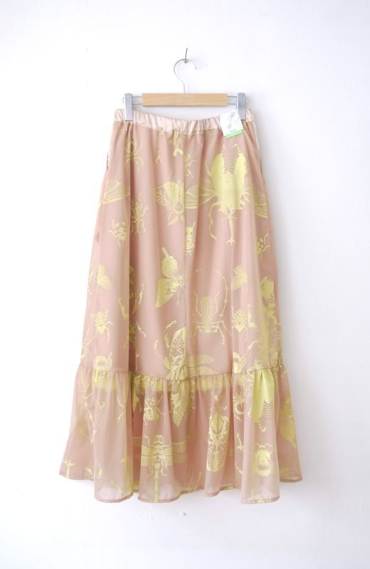 Insect lace flare skirt