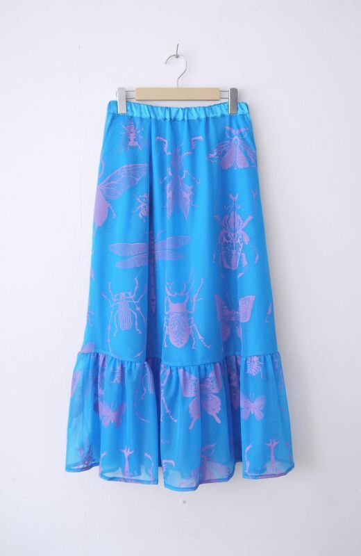 Insect lace flare skirt
