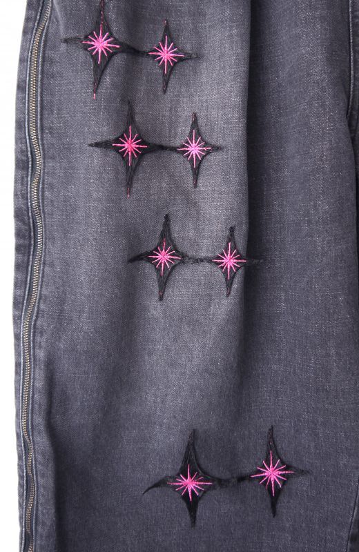 Tall lamp denim pants