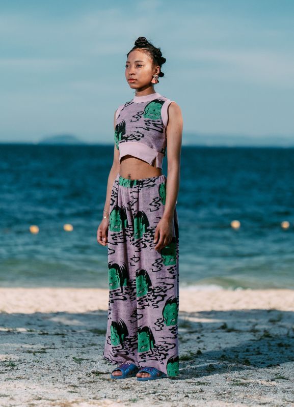 Waterside Pile Jacquard Long Pants
