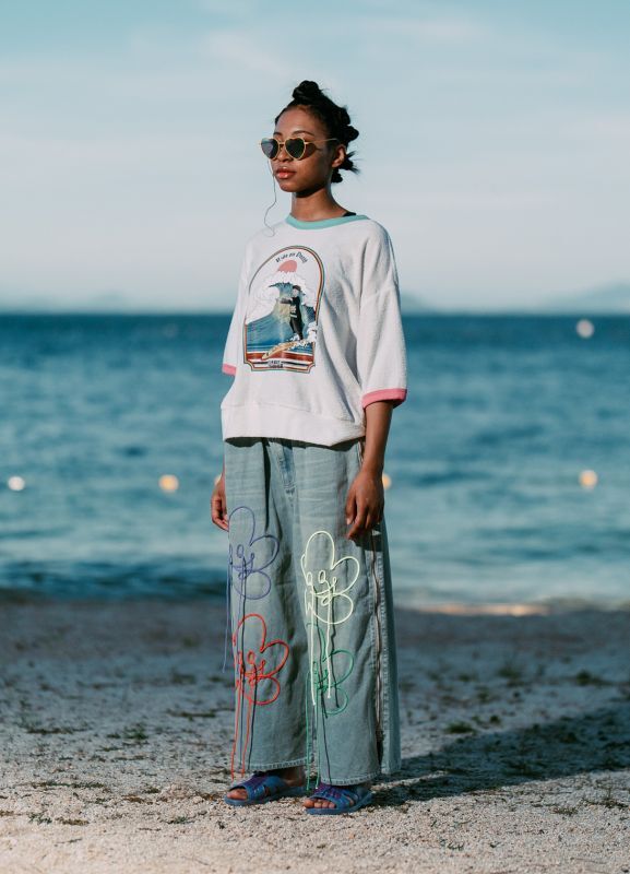 uru uru flower denim
