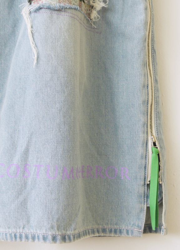 Zipper slit remake denim