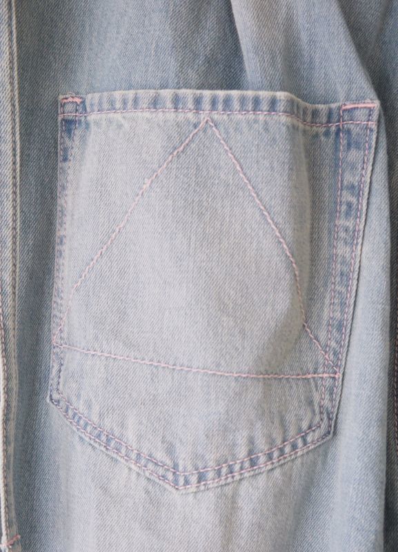 Zipper slit remake denim