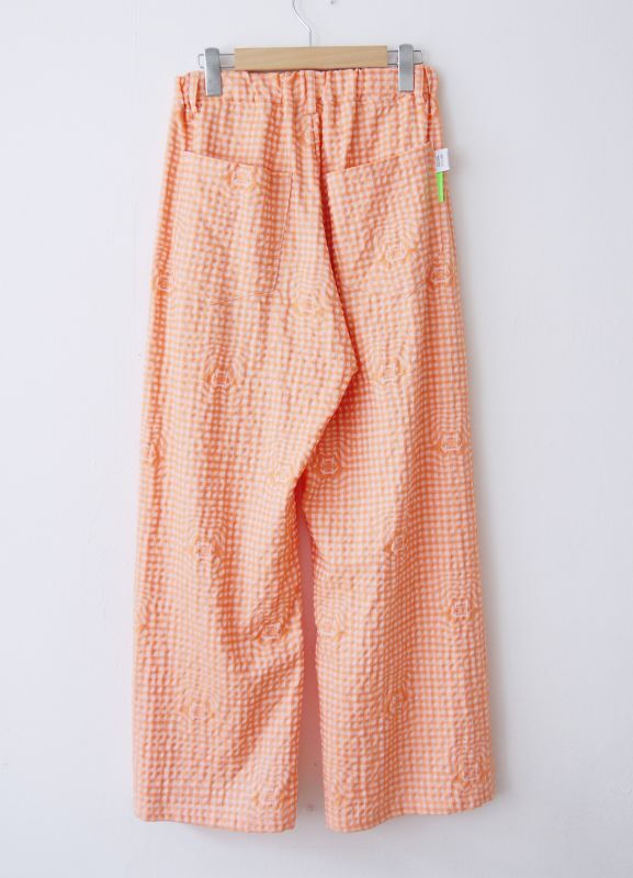 Gingham baggy pants