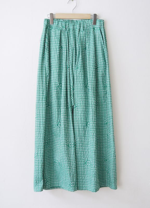 Gingham baggy pants