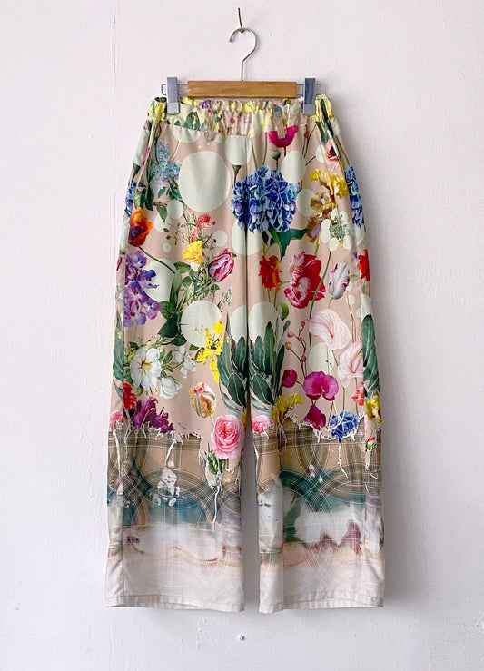 Aging Flower Wide Pants