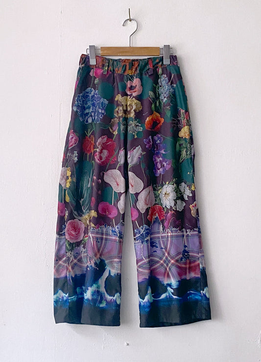 Aging Flower Wide Pants