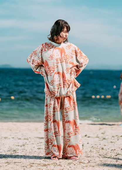 Waterside Pile Jacquard Long Pants